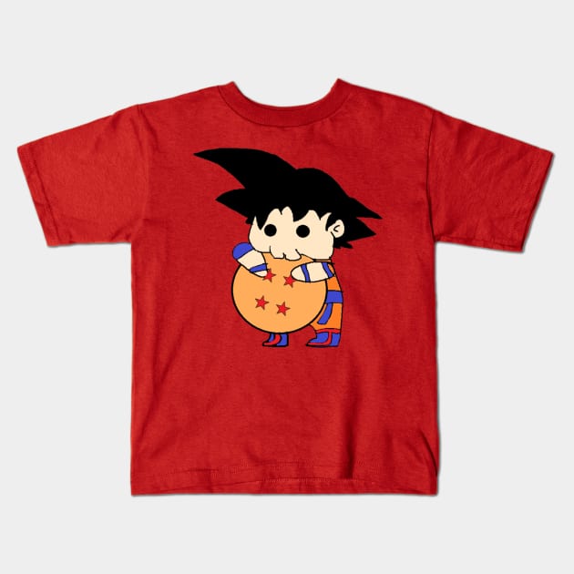 Chibi Goku 4 Star Succ Kids T-Shirt by Cedka